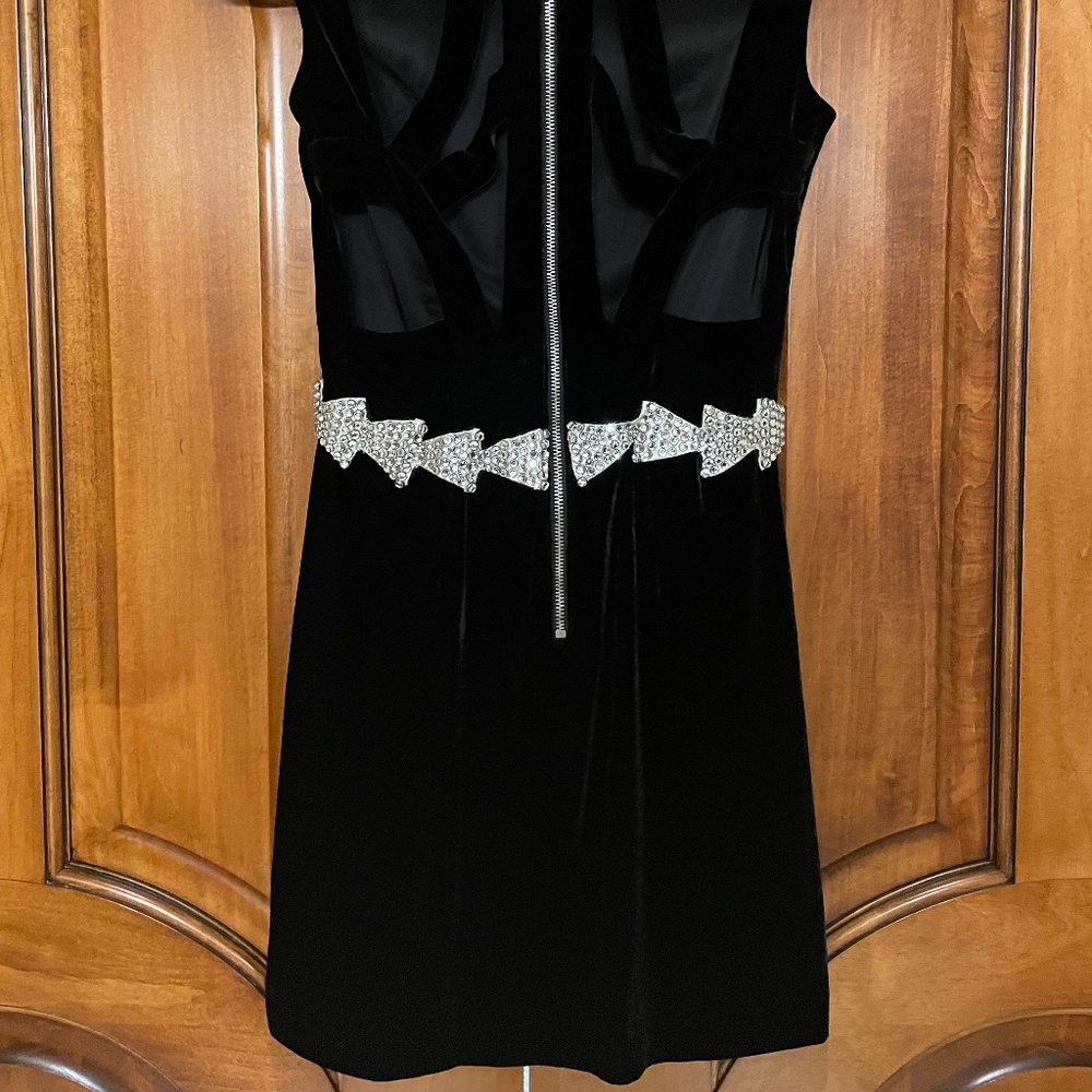 Brand New Sass and Bide Velvet Crystal Embellished Mini Dress - Picture 6 of 7